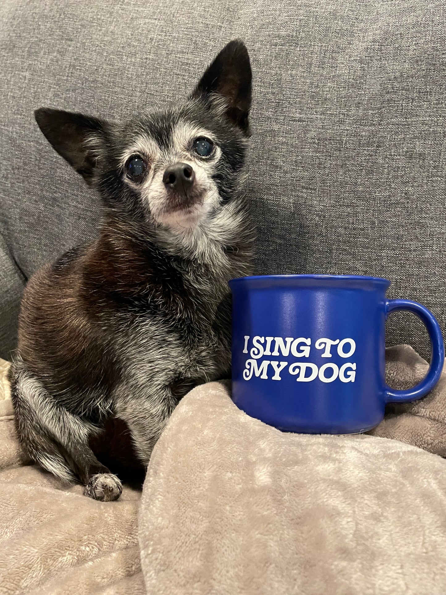 I Sing To My Dog Royal Blue 15oz Mug