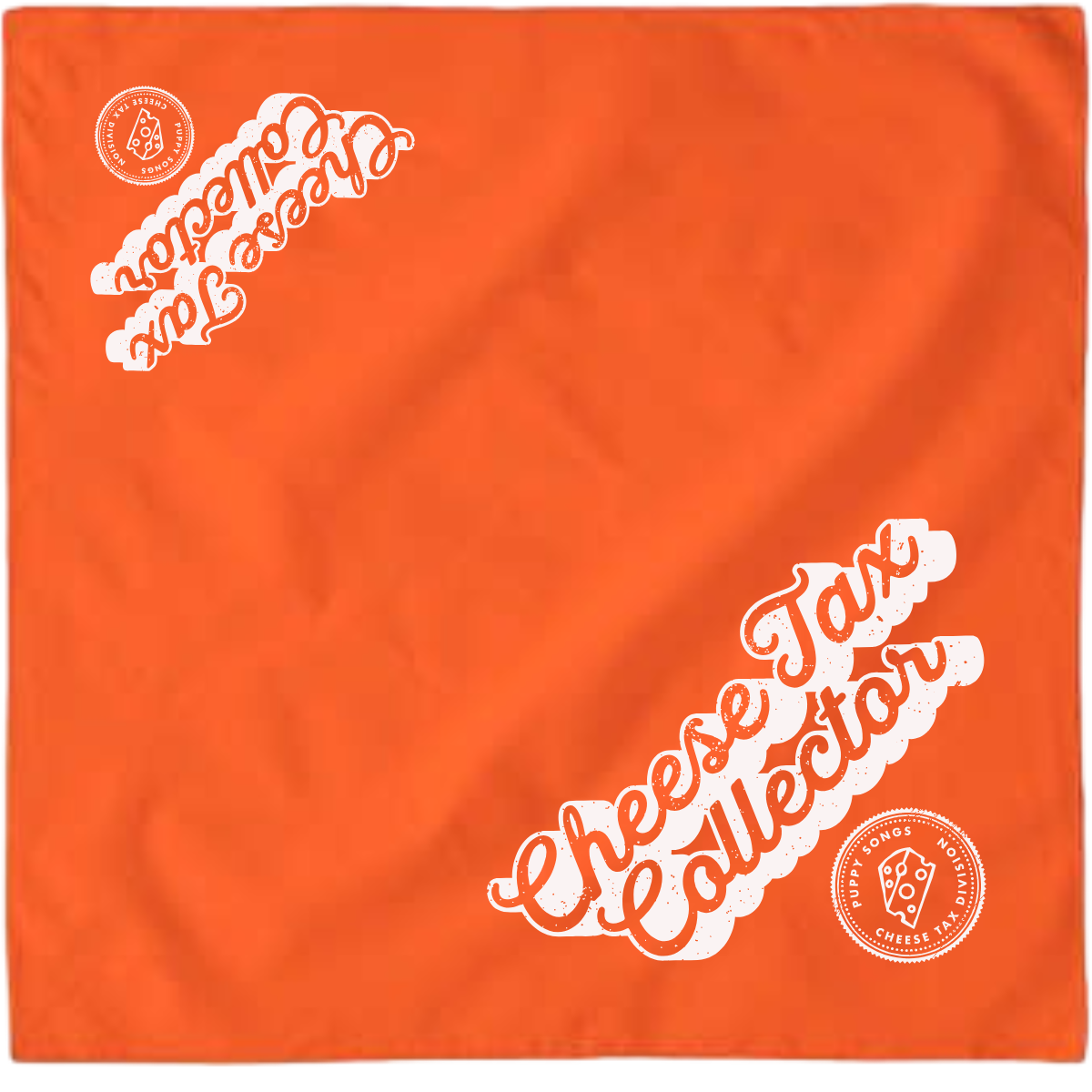 "Cheese Tax Collector" Orange Dog Bandana