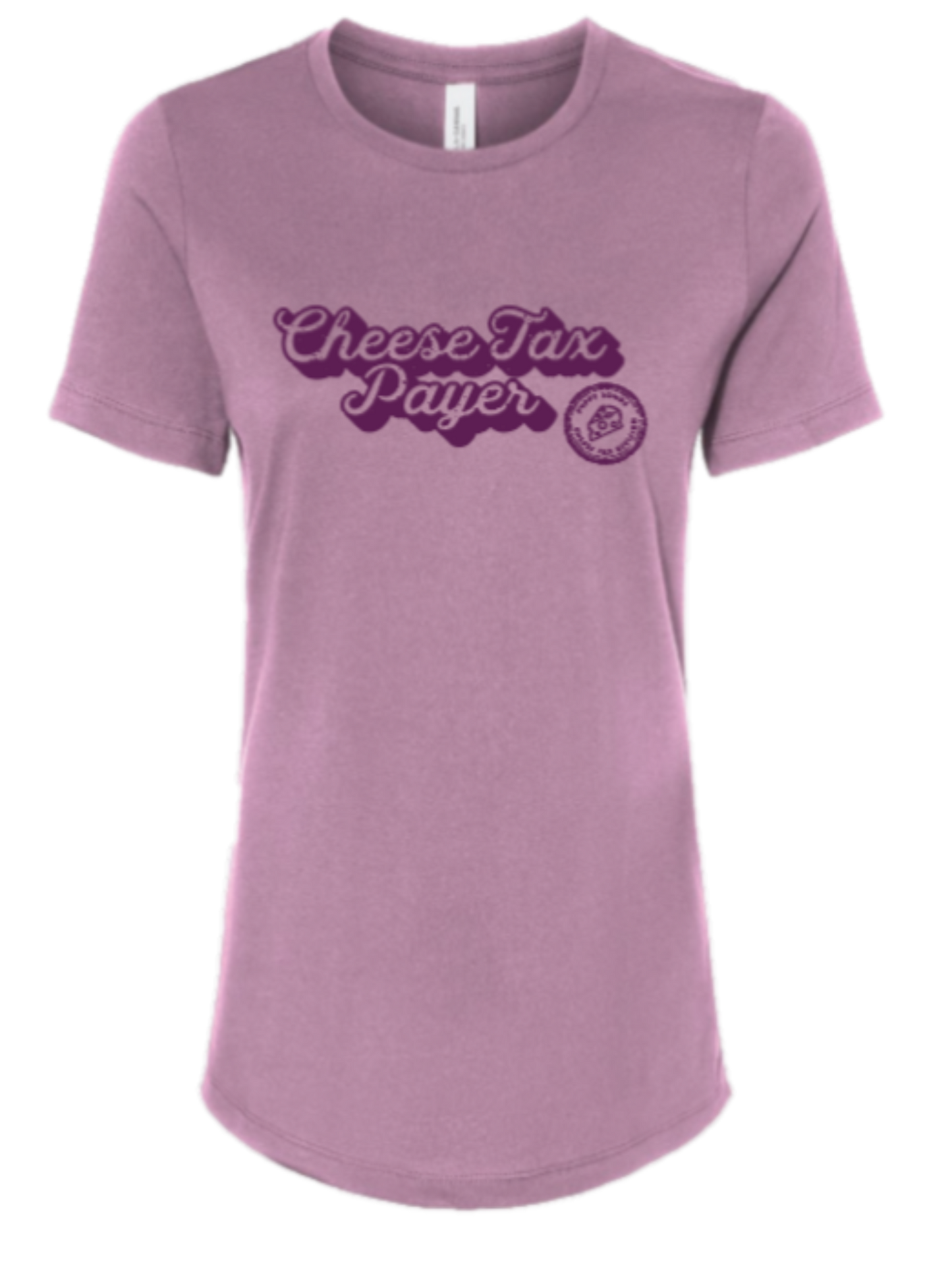 Women's "Cheese Tax Payer" Orchid Tee
