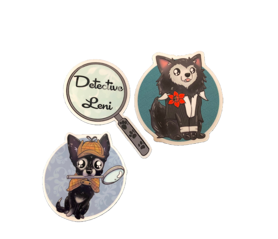 Classic Detective Leni Sticker Set (3 Stickers)