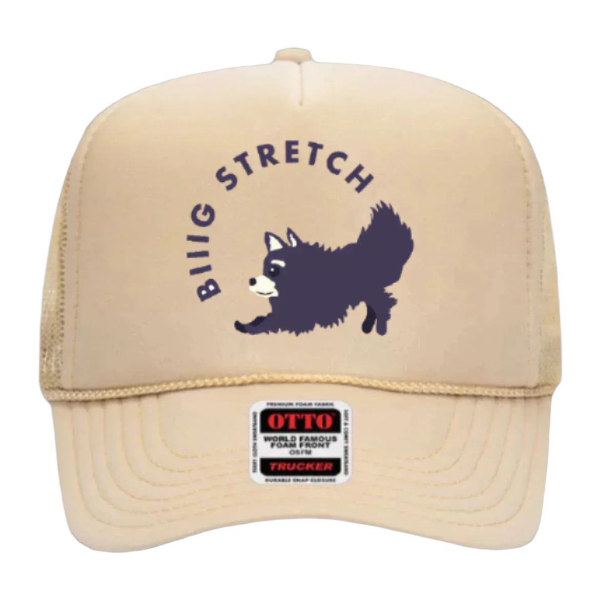 Big Stretch Tan Trucker Cap