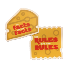 Cheese Tax Sticker Set (2 Stickers)