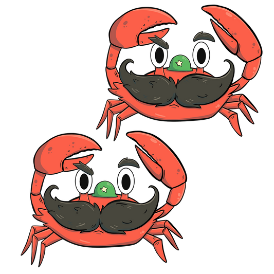 Colonel Crab Sticker Set (2 Stickers)