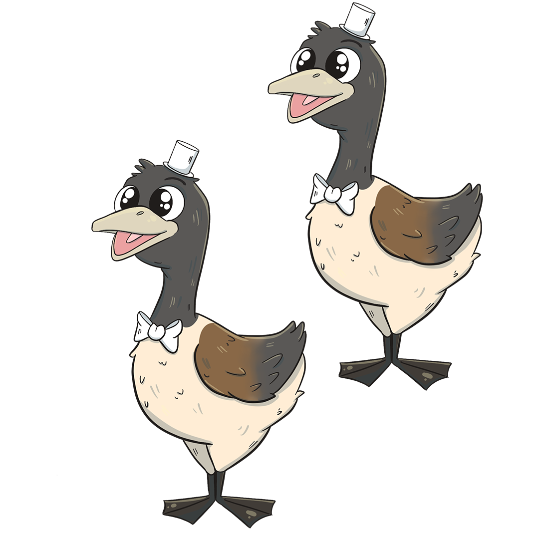 Gertie Goose Sticker Set (2 Stickers)