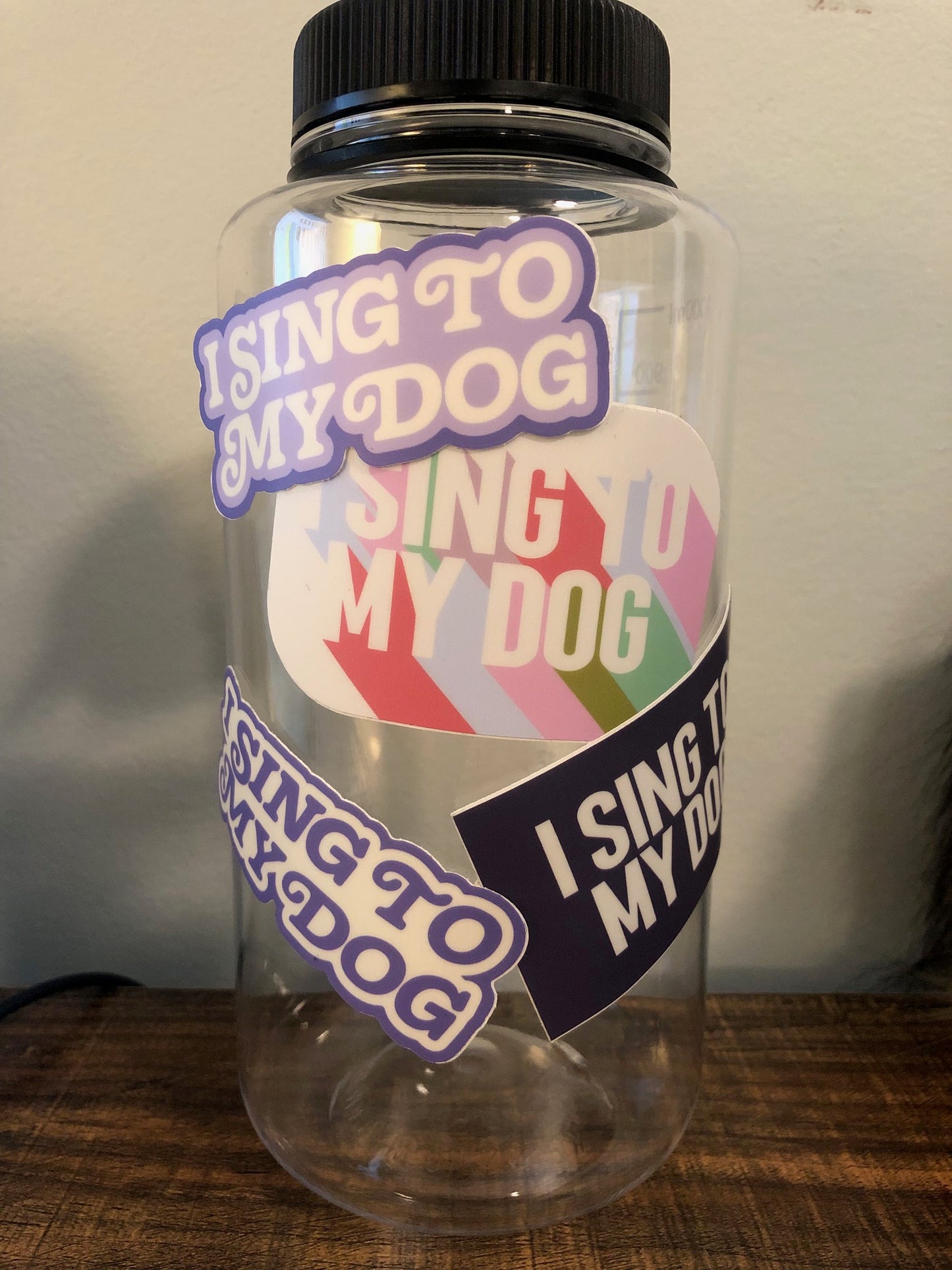 "I Sing to My Dog" Colorful Sticker Set (2 Stickers)