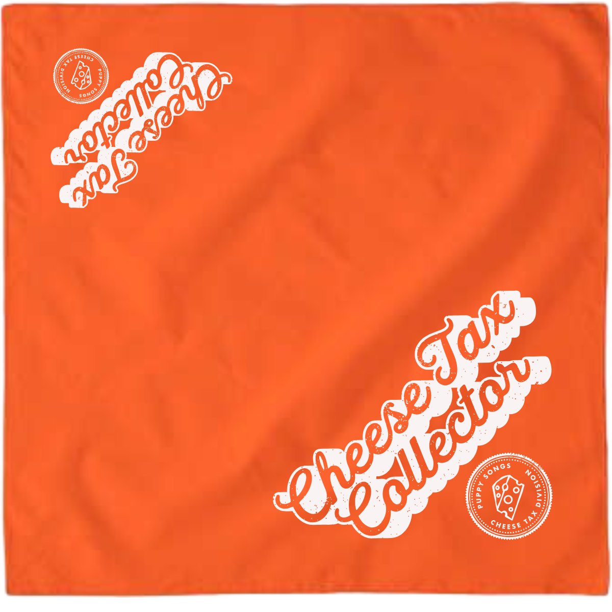 NEW "Cheese Tax Collector" Orange Dog Bandana