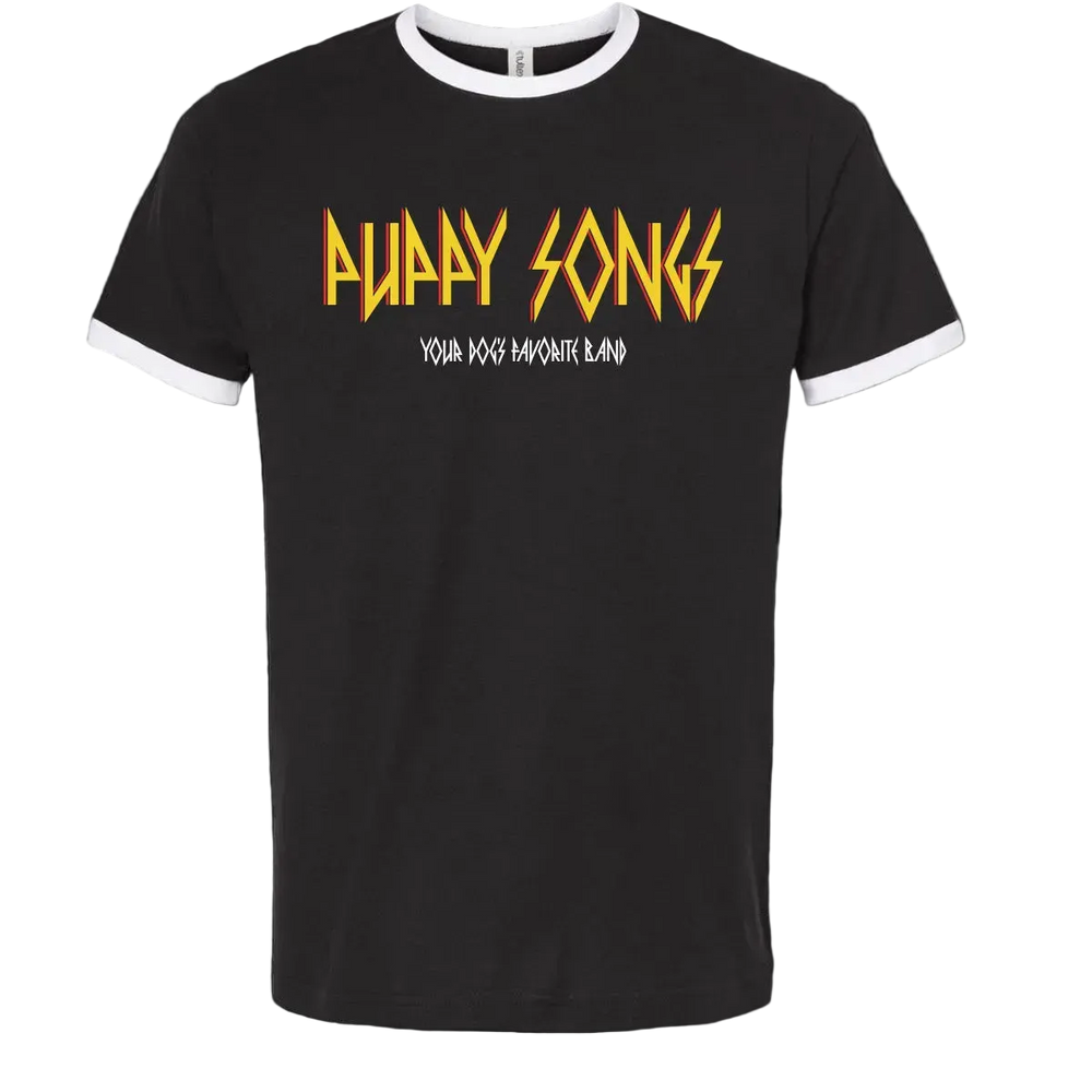 "Your Dog's Favorite Band" CLASSIC ROCK Black Ringer Tee