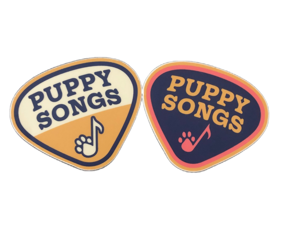 Guitar Pick Logo Sticker Set (2 Stickers)