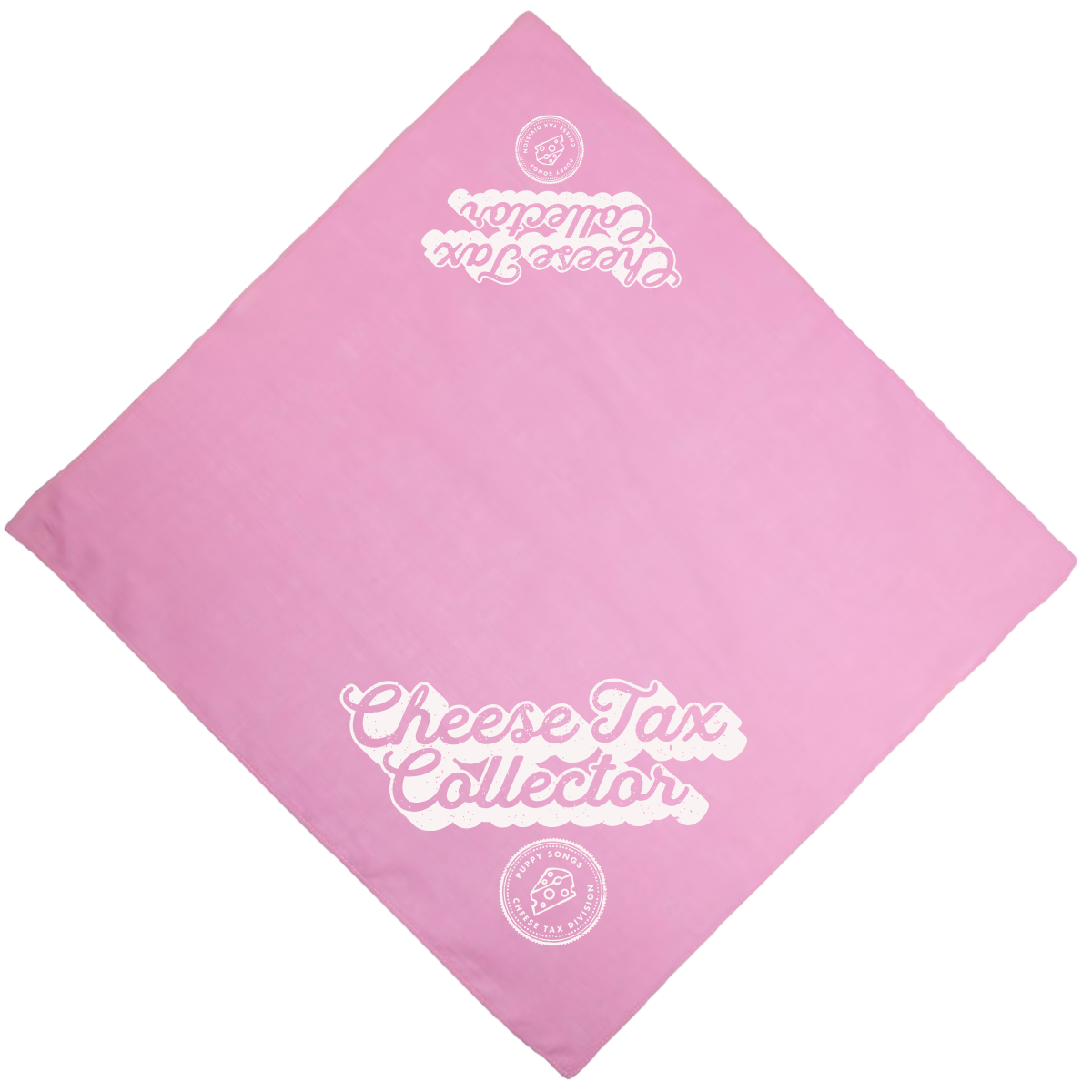 "Cheese Tax Collector" Pink Dog Bandana