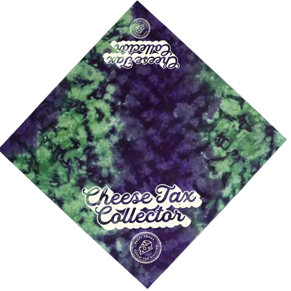 "Cheese Tax Collector" Limited Edition Tie Dye Dog Bandana